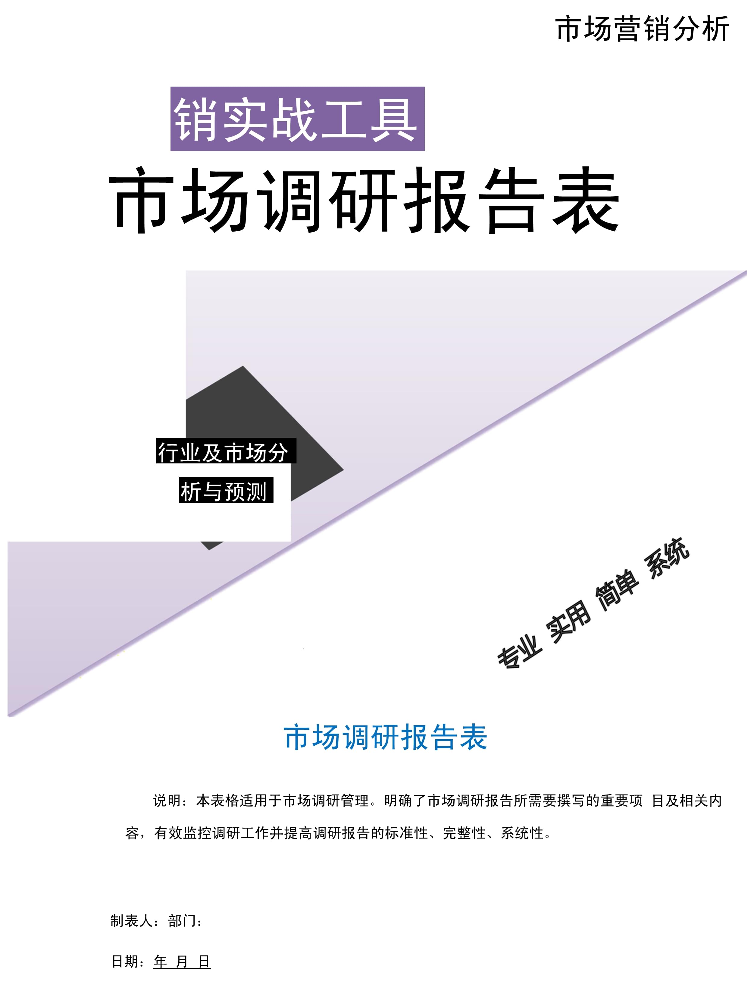市場調(diào)研報(bào)告的撰寫指南與核心要素